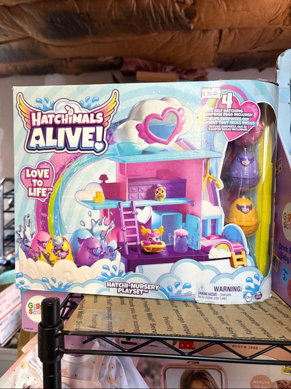 Nwt Hatchimals Alive! Hatchi-Nursery Playset - Pink & Purple